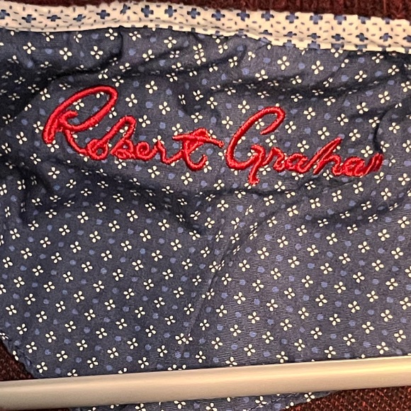 Robert Graham - Men’s Medium - Red Zip-up Sweater- 80% Cotton - Business Casual - Picture 8 of 11